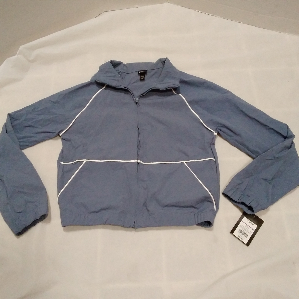 NWT Art Class Nylon Zip Up Jacket Large 10/12 Blue